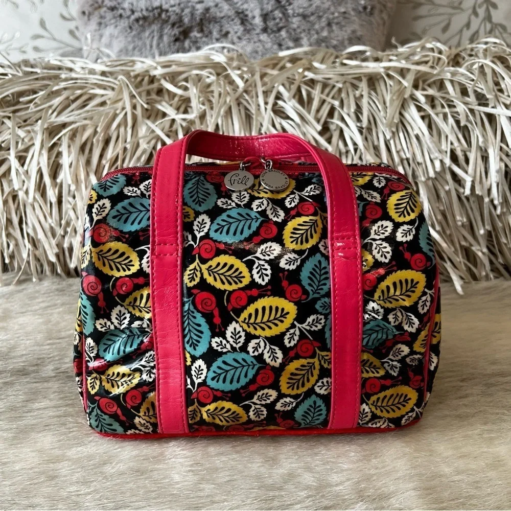 VERA BRADLEY Frills HAPPY SNAILS 2011 Insulated Lunch Bag Box 2 Handles Y2K 70’s